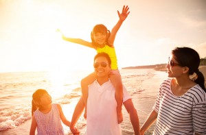 beach family