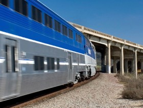The NCTD COASTER cruising from Carlsbad to San Diego