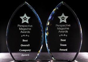The Best Overall Company and Best Team awards from Perspective Magazine