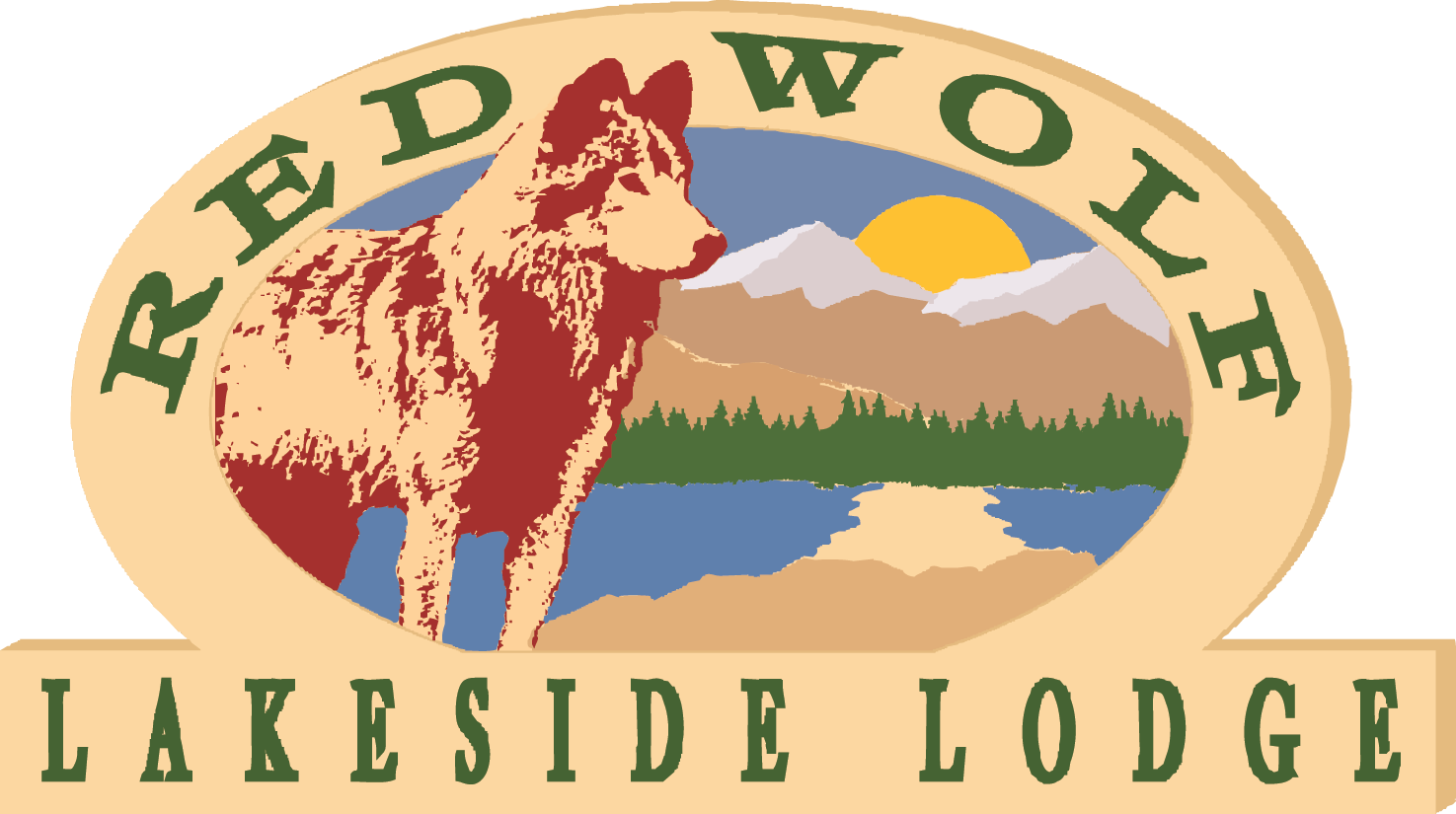 red wolf lakeside lodge resort logo