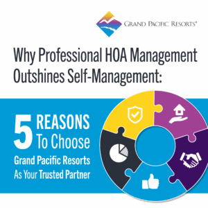 Blog graphic with puzzle pieces listing the 5 reasons to choose HOA management